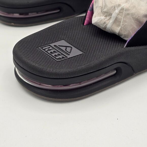 REEF “Fanning” Women’s Flip-Flop Sandal & Sole Bottle Opener (Black/Pink) - Sz 7 - Picture 8 of 9